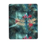 HKHLHLH Tappetino per mouse con libellula sul fiore con bordo cucito, tappetino per mouse per computer con base in gomma antiscivolo, tappetini per mouse per laptop