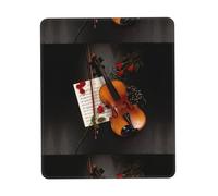 HKHLHLH Tappetino per mouse con spartiti per violino con bordo cucito, tappetino per mouse con base in gomma antiscivolo, tappetini per mouse per laptop