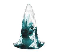 HKHLHLH Teal Lily Strega Vampiro Mago Costume Capo con Cappuccio per Adolescenti Masquerade Ball Halloween Party Cosplay
