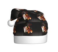 HKHLHLH Violino Partiture Stampa Cappello di Natale Grande Per Capodanno Cerimonie Annuali Incontri Festivi Cappelli del Partito Accessorio