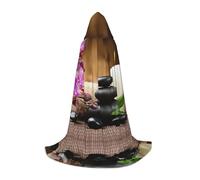 HKHLHLH Zen Stone Witch Vampire Wizard Costume con cappuccio Mantello per adolescenti Masquerade Ball Halloween Party Cosplay
