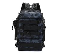 HKIDKK Borsa da pesca Zaino Borsa di immagazzinaggio degli uomini Outdoor Spalla Pesca Lure Gear Borse con Rod Pole Holder Campeggio Caccia Escursionismo Pack, Nero mimetico, Taglia unica