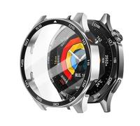 HKIDKK Cassa del PC Per HUAWEI Orologio GT4 5 Copertura Completa 46 MILLIMETRI Copertura Del Respingente Borsette Protezione Dello Schermo Per Huawei Orologio GT5 Pro Custodie per orologi(Silver,GT5 P