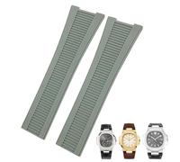 HKIDKK Cinturino in gomma in silicone per Patek Philippe PP 5711 5712G Nautilus Wristband 25mm Nero Blu Marrone Cinturino Sportivo Uomo, 25mm, Agata