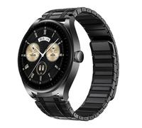 HKIDKK Cinturino magnetico in acciaio inossidabile da 22 mm per Huawei Watch GT 4 3 2 Pro 46mm 42mm 2E Cinturini(Black)
