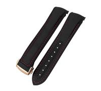 HKIDKK Cinturino per orologio da 20 mm 21 mm 22 mm per Omega 300 SEAMASTER 600 PLANET OCEAN Cinturino Fibbia Pieghevole Nylon Silicone Fluorine Rubber Cinturini, 20mm