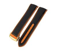 HKIDKK Cinturino per orologio da 20 mm 21 mm 22 mm per Omega 300 SEAMASTER 600 PLANET OCEAN Cinturino Fibbia Pieghevole Nylon Silicone Fluorine Rubber Cinturini, 21mm