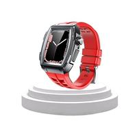HKIDKK Kit modifica custodia cinturino per Apple Watch 7 44 mm 45 mm cinturino in gomma in acciaio inox di lusso per iWatch Serie 6 SE 5 4, 45MM, Agata
