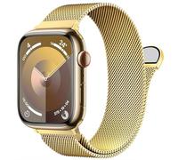 HKIDKK Passante milanese in acciaio inossidabile per cinturino Apple Watch 42/44/45/49/38/40/41mm uomo e donna, chiusura magnetica con passante in rete di ricambio per cinturini IWatch serie Ultra 9 8