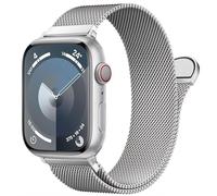 HKIDKK Passante milanese in acciaio inossidabile per cinturino Apple Watch 42/44/45/49/38/40/41mm uomo e donna, chiusura magnetica con passante in rete di ricambio per cinturini IWatch serie Ultra 9 8