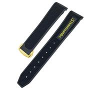 HKIDKK Per Omega 326 Cinturino 300 Nero Sport Bracciale Gomma Silicone Morbido Cinturino 19mm 21mm 20mm Cinturini, 18mm