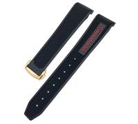 HKIDKK Per Omega 326 Cinturino 300 Nero Sport Bracciale Gomma Silicone Morbido Cinturino 19mm 21mm 20mm Cinturini, 21mm