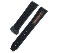 HKIDKK Per Omega 326 Cinturino 300 Nero Sport Bracciale Gomma Silicone Morbido Cinturino 19mm 21mm 20mm Cinturini, 19mm