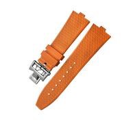 HKIDKK Tipo convesso Fluoros Rubber Watch Band 24x7mm Fit for Vacheron Constantin Overseas Quick Release Silicone Strap Screw Buckle, 24mm, Agata