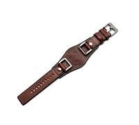 HKIDKK Vera pelle Per Fossil JR1157 cinturino accessori Vintage stile cinturino con giunto in acciaio inox 24 millimetri Cinturini, 24mm, Agata