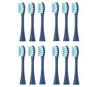 HKIEYDk 12 Pezzi/Set testine di Ricambio for spazzolino Elettrico Sonico compatibili con Oclean X/X PRO/ Z1/ F1/ One/Air 2/ SE ugelli con setole (12 Pezzi Grigio)(12pcs Blue)