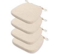 HKJGNH 4 Pezzi Cuscino per Sedia da Pranzo con Lacci, Rimovibile e Facile da Pulire con Cerniera - Forma Trapezoidale - Morbido e Resistente per Cucina, Sala da Pranzo, Ufficio(Color 4,40X38X33X3cm)