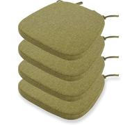 HKJGNH 4 Pezzi Cuscino per Sedia da Pranzo con Lacci, Rimovibile e Facile da Pulire con Cerniera - Forma Trapezoidale - Morbido e Resistente per Cucina, Sala da Pranzo, Ufficio(Color 6,40X38X33X5cm)