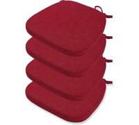 HKJGNH 4 Pezzi Cuscino per Sedia da Pranzo con Lacci, Rimovibile e Facile da Pulire con Cerniera - Forma Trapezoidale - Morbido e Resistente per Cucina, Sala da Pranzo, Ufficio(Color 5,43X42X35X5cm)