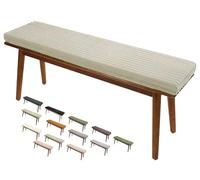 HKJGNH Cuscini Imbottiti per Panche da Esterno/Interno - Lampade Antiscivolo con Fibbia - 120x40, 100x40, 80x40 - Cuscino per Panchina per Giardino, Sagre, Birrerie e Cucina(Rice gray,60x35x5cm)