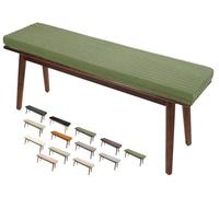 HKJGNH Cuscini Imbottiti per Panche da Esterno/Interno - Lampade Antiscivolo con Fibbia - 120x40, 100x40, 80x40 - Cuscino per Panchina per Giardino, Sagre, Birrerie e Cucina(Verde scuro,120x35x5cm)