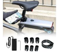 hKjPlvf Bicycle Electric Booster - App Control, 4 Modes Pedal Assistance Kit, 15.5Mph, Up to 31 Miles Range, Electric Bike Conversion Kit for Mountain Bikes And Road Bike, 6 Seatpost Adapters,Blue