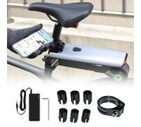 hKjPlvf Bicycle Electric Booster - App Control, 4 Modes Pedal Assistance Kit, 15.5Mph, Up to 31 Miles Range, Electric Bike Conversion Kit for Mountain Bikes And Road Bike, 6 Seatpost Adapters,Green