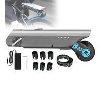 hKjPlvf Bicycle Electric Booster with App Control, 4 Power Assist Modes, 50Km Battery Life, Electric Bike Conversion Kit for Mountain Bikes(1.5/1.75/1.95/2.15inch) And Road Bike(25C/28C/35C/38C),Blue