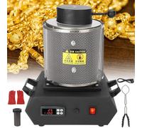 hKjPlvf Gold Fusion Oven Kit - 1KG/2 KG/3KG Capacity, 1150°C / 2102℉ Automatic Digital Fusion Oven Machine, Metal Casting Kit for Metal, Silver, Jewelry, Melting Furnace Refining Copper,2kg