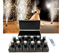 hKjPlvf Ricevitore Pirotecnico Freddo, Macchina per Fuochi D'Artificio A Fontana Fredda, Controllo Remoto Wireless, 4/6/8/12 Ricevitori, Attrezzatura Scenica, con Valigia,12pcs