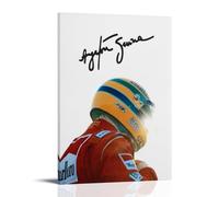 HKLOPUY Poster decorativo da parete su tela con autografo di F1 Racer Ayrton Senna, poster decorativo moderno per camera da letto, 20 x 30 cm