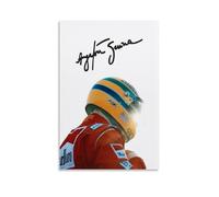 HKLOPUY Poster decorativo da parete su tela con autografo di F1 Racer Ayrton Senna, poster decorativo moderno per camera da letto, 40 x 60 cm
