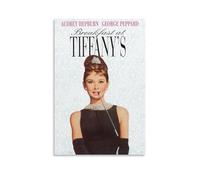 HKLOPUY Poster decorativo da parete su tela, con stampa di Audrey Hepburn, "Colazione da Tiffany", poster decorativo moderno per la camera da letto, 50 x 75 cm