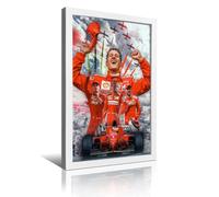 HKLOPUY Poster decorativo da parete su tela, motivo: Ferrari Formula Uno di Michael Schumacher, poster decorativo moderno per camera da letto, 20 x 30 cm