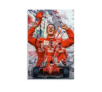 HKLOPUY Poster decorativo da parete su tela, motivo: Ferrari Formula Uno di Michael Schumacher, poster decorativo moderno per camera da letto, 20 x 30 cm