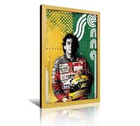 HKLOPUY Poster decorativo da parete su tela, motivo: leggende di F1, pilota Ayrton Senna, poster decorativo moderno per camera da letto, 20 x 30 cm