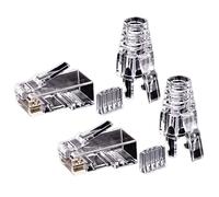 Hklshyd 100PZ Cat6 RJ45 Connettore UTP Ethernet Jack 8P8C Rete Cat 6 Spine Modulari con Tappi RJ45 da 6,5 mm