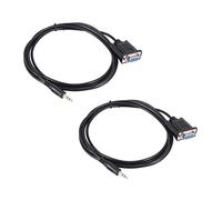 Hklshyd 2X VGA Femmina Db9 9 Pin, Db 9 Femmina A Trs 3.5mm (1/8 Pollice) Trs Stereo Dati Seriale-6 Piedi