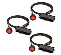 Hklshyd 3X 24 Pin Femmina ATX PSU Alimentatore per PC Tester Start Up Jumper Cable con Interruttore Sopra/OFF, 50 cm