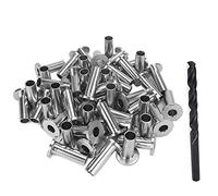 Hklshyd Buste Protettive in Acciaio Inossidabile T316 da 40 Pezzi per Balaustra DIY per Ringhiere per Metallico da 1/8 di Pollice con Punta da Trapano 1Pc