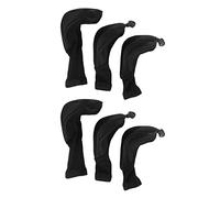 Hklshyd Copricapo da Golf Nero Driver 1 3 5 Copricapo per Legni da Fairway per da Golf Adatto Un Tutti I Club Fairway E Driver 6 Pezzi