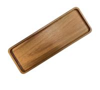 Hklshyd Piccolo Vassoio In Legno per Esposizione - Elegante Vassoio da Portata In Legno di Noce per Tè, Caffè, Snack, Sushi e Antipasti