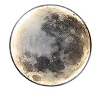 HKLY Lampada da Parete a LED Luna con Telecomando, Applique da Parete Interni Moderna Rotonda Lampada da Comodino Acrilico Illuminazione per Camera da Letto Soggiorno Scala Luce Notturna (50cm)