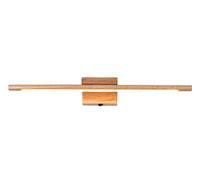 HKLY Lampada da Specchio LED 60cm, Applique da Parete in Legno per Bagno, Luce Senza Sfarfallio per Trucco e Armadio, Warm Light