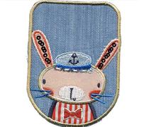 HKM 10233024 Patches, Fabric, blu/rosa, taglia unica