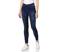 HKM 3078 - Pantaloni da Equitazione Estivi in Denim, da Donna, 3/4, con Inserti Alos, 128-46, 72-84