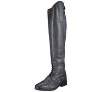 HKM 3997 Reitstiefel Valencia, Lederreitstiefel, Langlänge/Enge Weite, 36-46, Stivali da Equitazione Unisex-Adulto, Nero Grigio, 44 EU