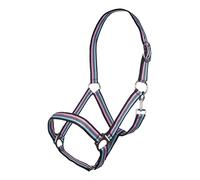 HKM 4057052242748 - Cavezza -Linz-8519, Nero/Grigio/Rosa/Blu Sangue