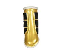 HKM 547985 Ghette - Comfort con Vernice, M, Oro/Bianco