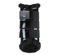 HKM 547992 Ghette - Comfort con Vernice, l, Nero/Nero